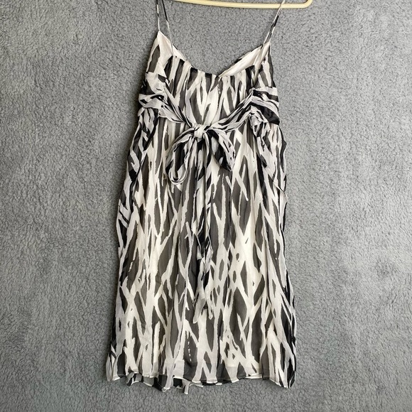 NWT DIANE von FURSTENBERG mini zebra y2k cocktail designer 100% silk dress bow 8 - Picture 10 of 15